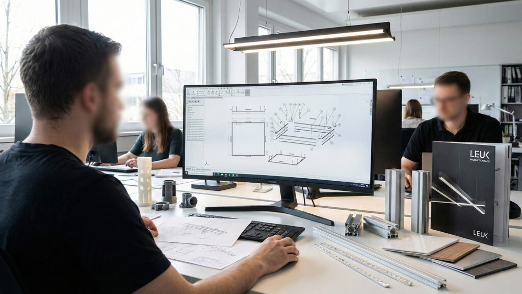 Modelação 3D CAD/CAM de luminária LEUK com simulação térmica e mecânica